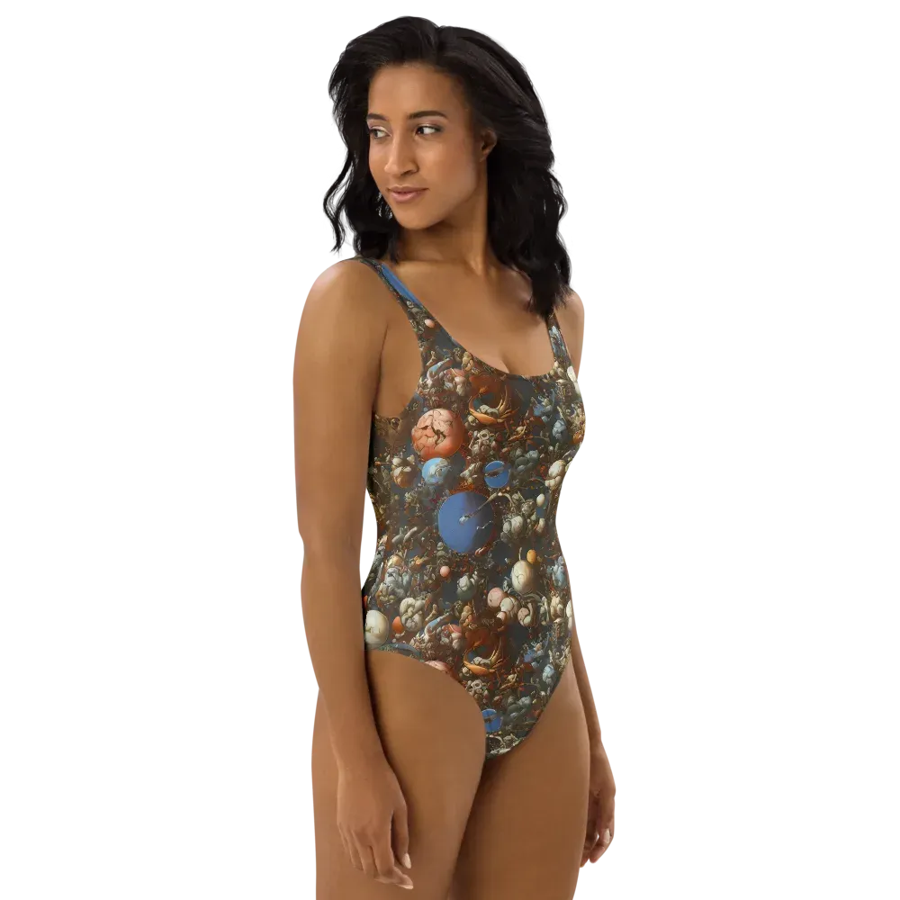 Sculptural Chaos on One-Piece Swimsuit — Right