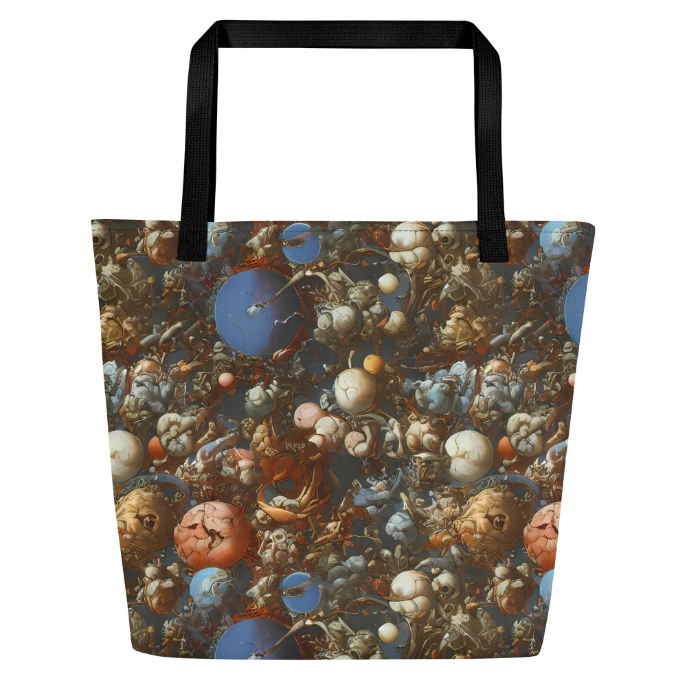 Sculptural Chaos on Large Tote Bag W/ Pocket — Front