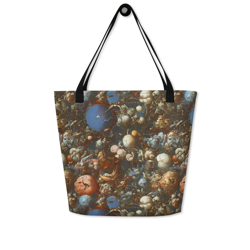 Sculptural Chaos on Large Tote Bag W/ Pocket — Front