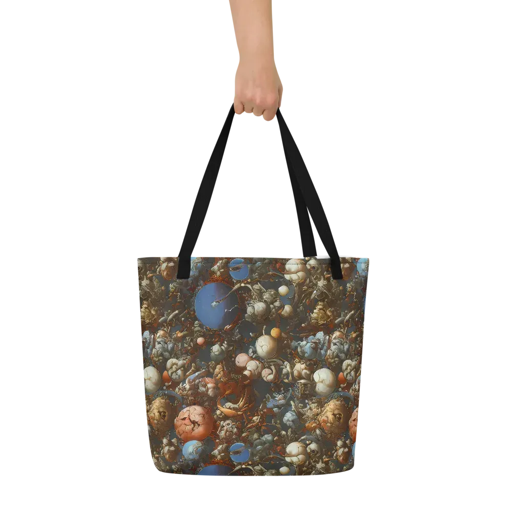 Sculptural Chaos on Large Tote Bag W/ Pocket — Front