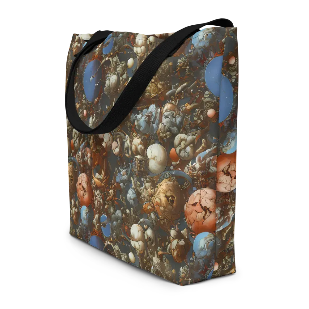 Sculptural Chaos on Large Tote Bag W/ Pocket — Front