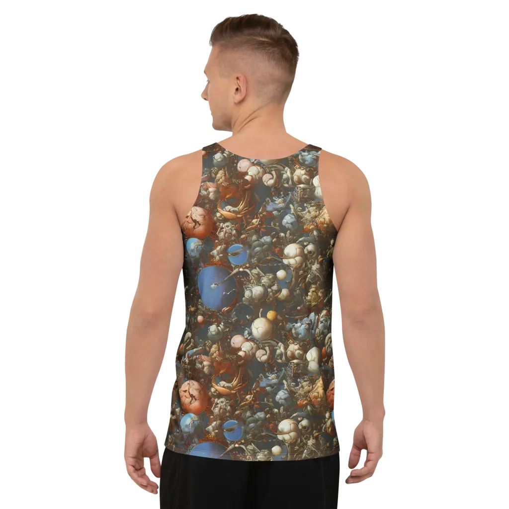 Sculptural Chaos on Men's Tank Top — Back