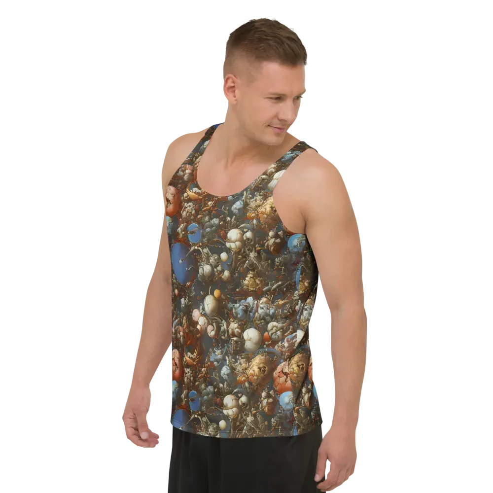 Sculptural Chaos on Men's Tank Top — Left Front