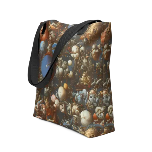 Sculptural Chaos on a Tote Bag