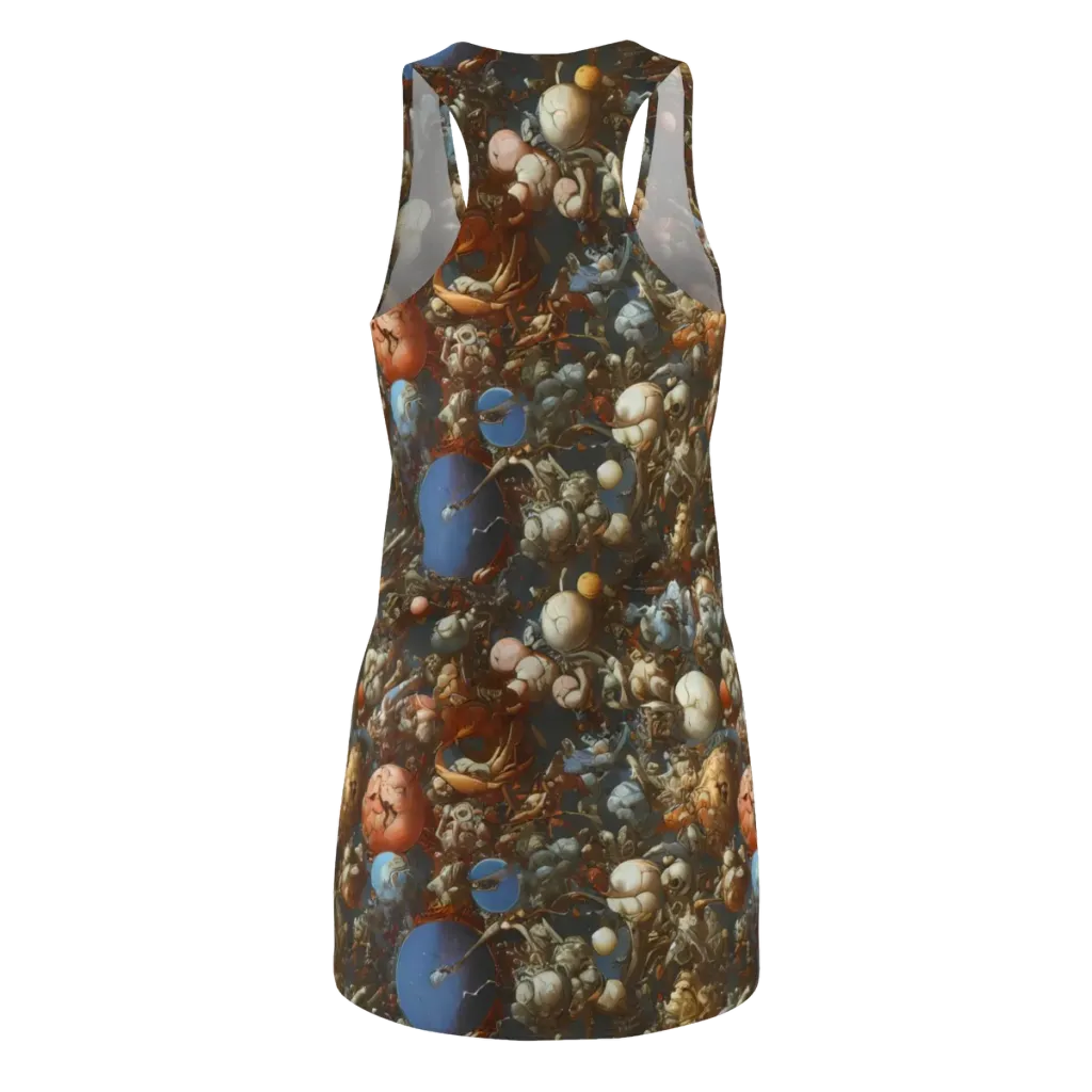 Sculptural Chaos on Racerback Dress — Back