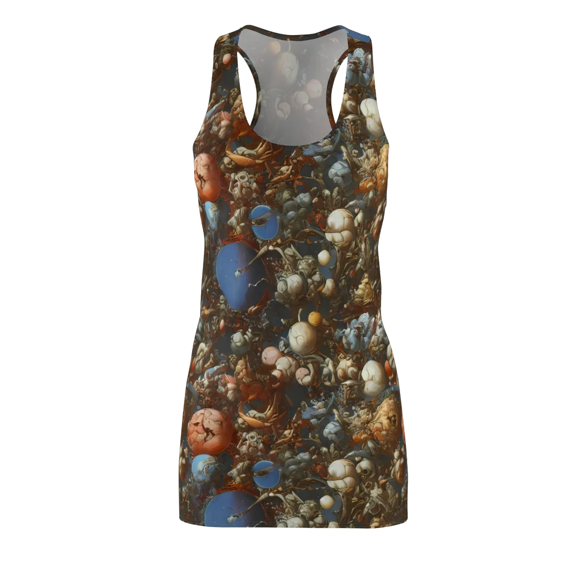 Sculptural Chaos on Racerback Dress — Front