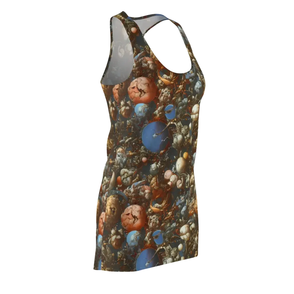Sculptural Chaos on Racerback Dress — Front Side