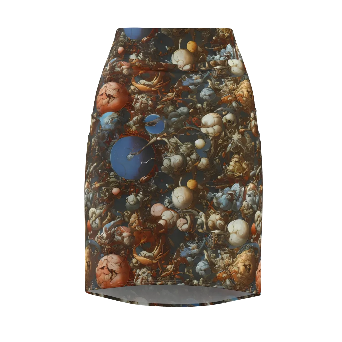 Sculptural Chaos on Pencil Skirt — Front