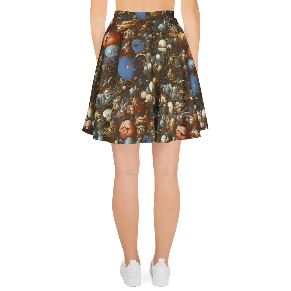 Sculptural Chaos on Skater Skirt — Back