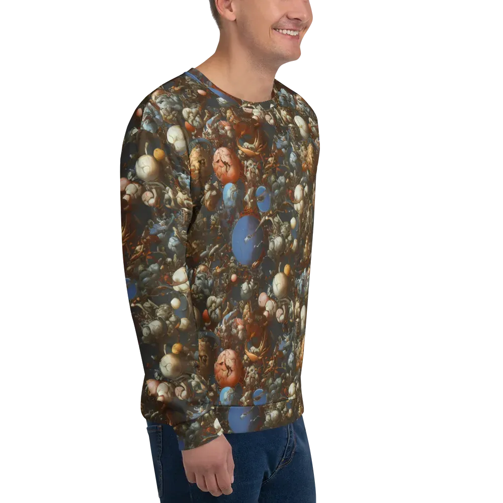 Sculptural Chaos on Sweatshirt — Right Front