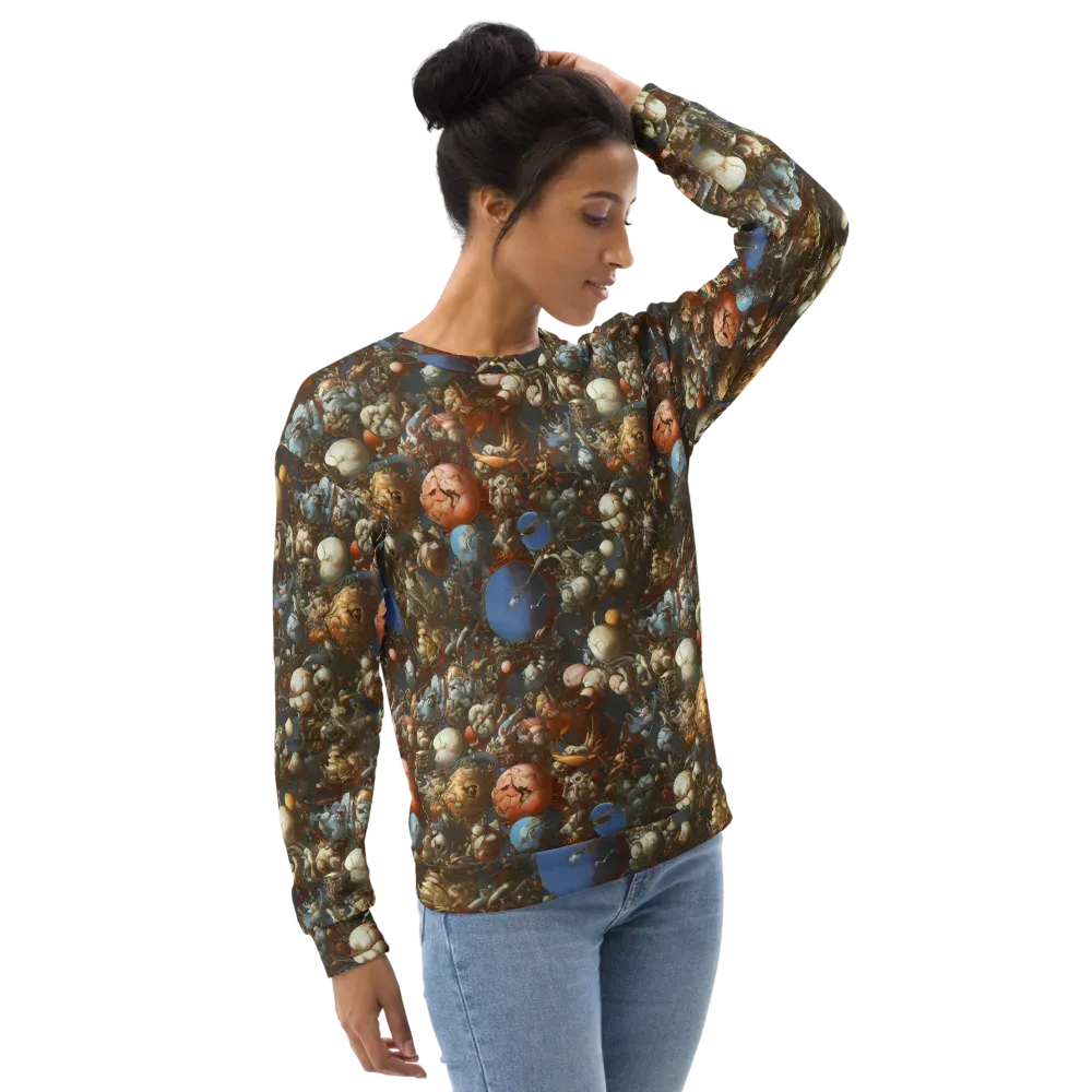 Sculptural Chaos on Sweatshirt — Right Front