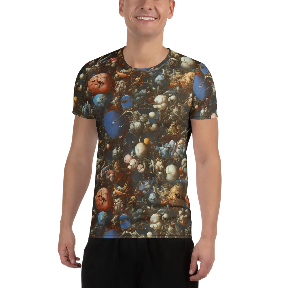 Sculptural Chaos on Men's Athletic T-Shirt — Front