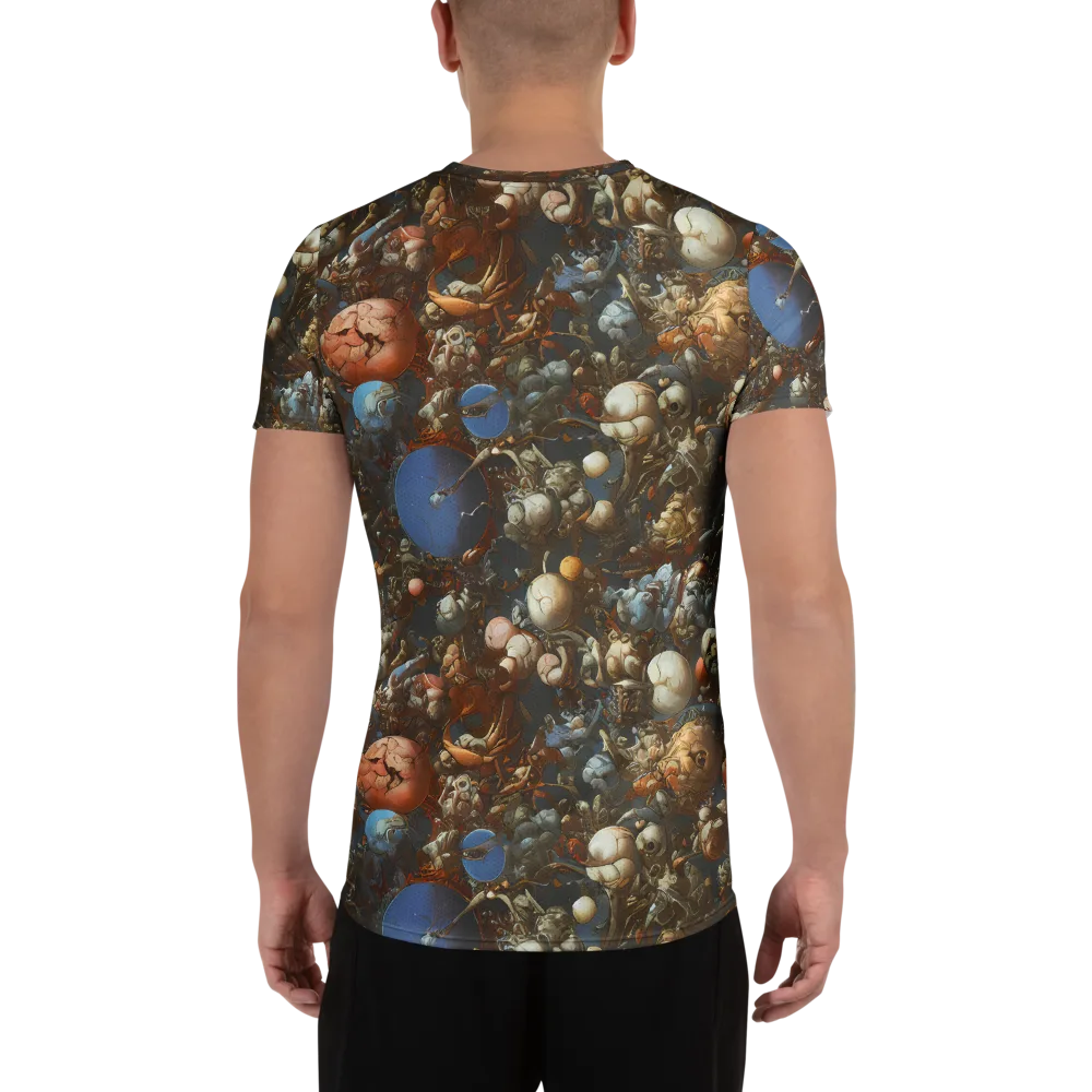 Sculptural Chaos on Men's Athletic T-Shirt — Back