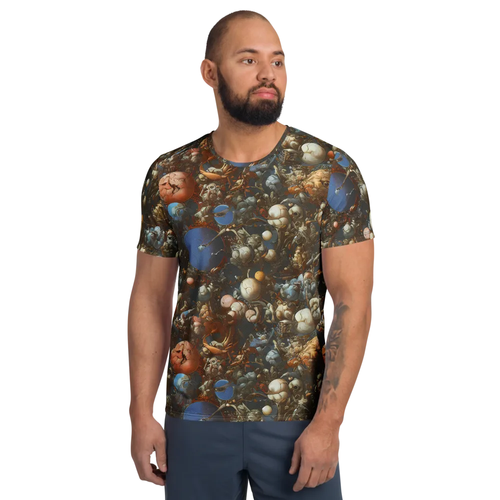 Sculptural Chaos on Men's Athletic T-Shirt — Front