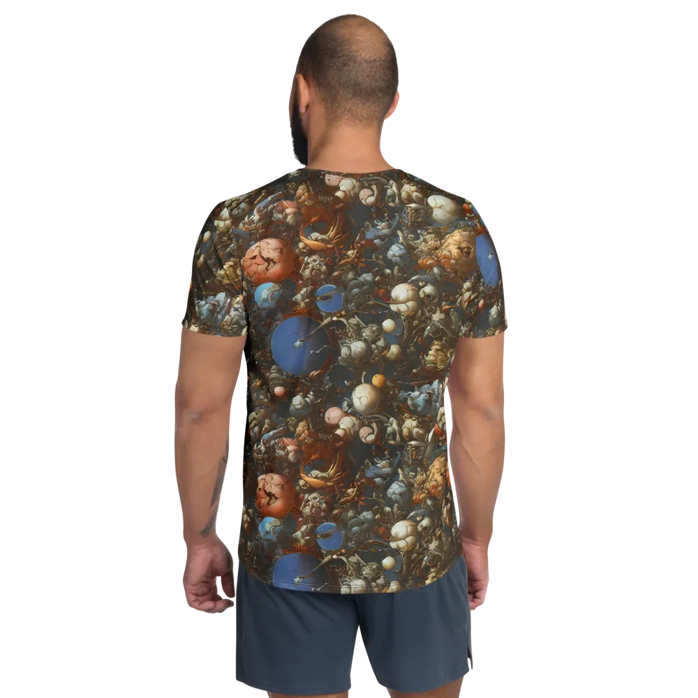 Sculptural Chaos on Men's Athletic T-Shirt — Back