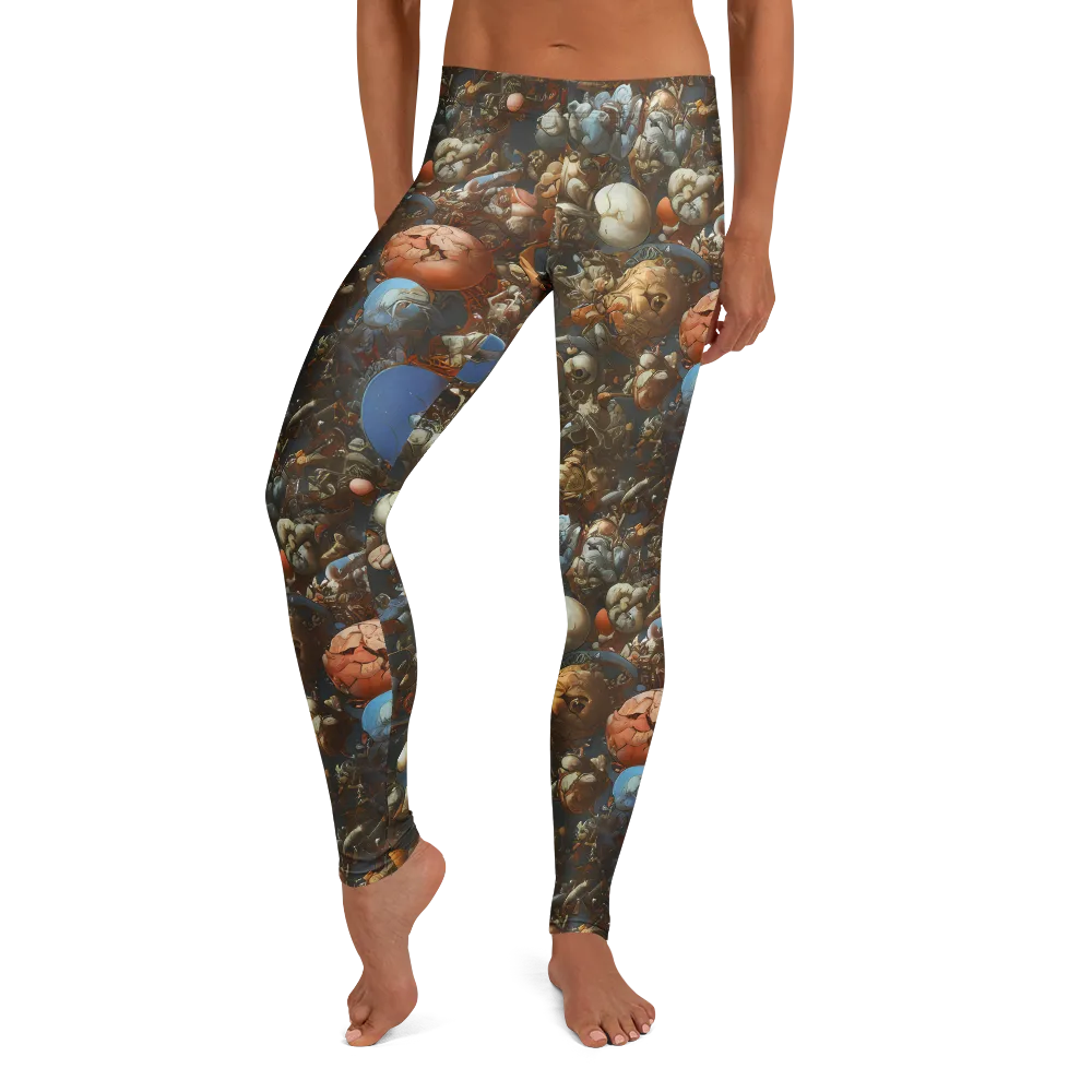 Sculptural Chaos on Leggings — Front