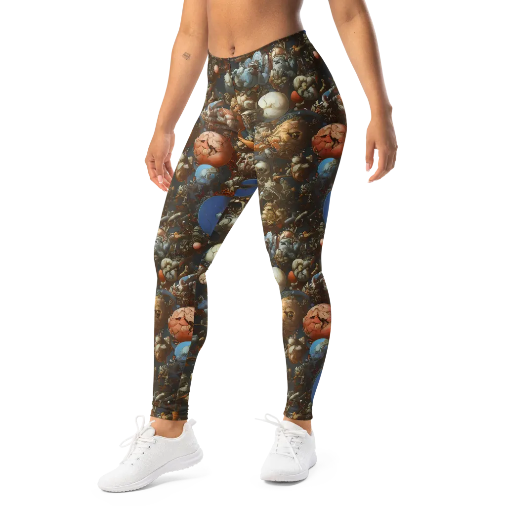Sculptural Chaos on Leggings — Left Front