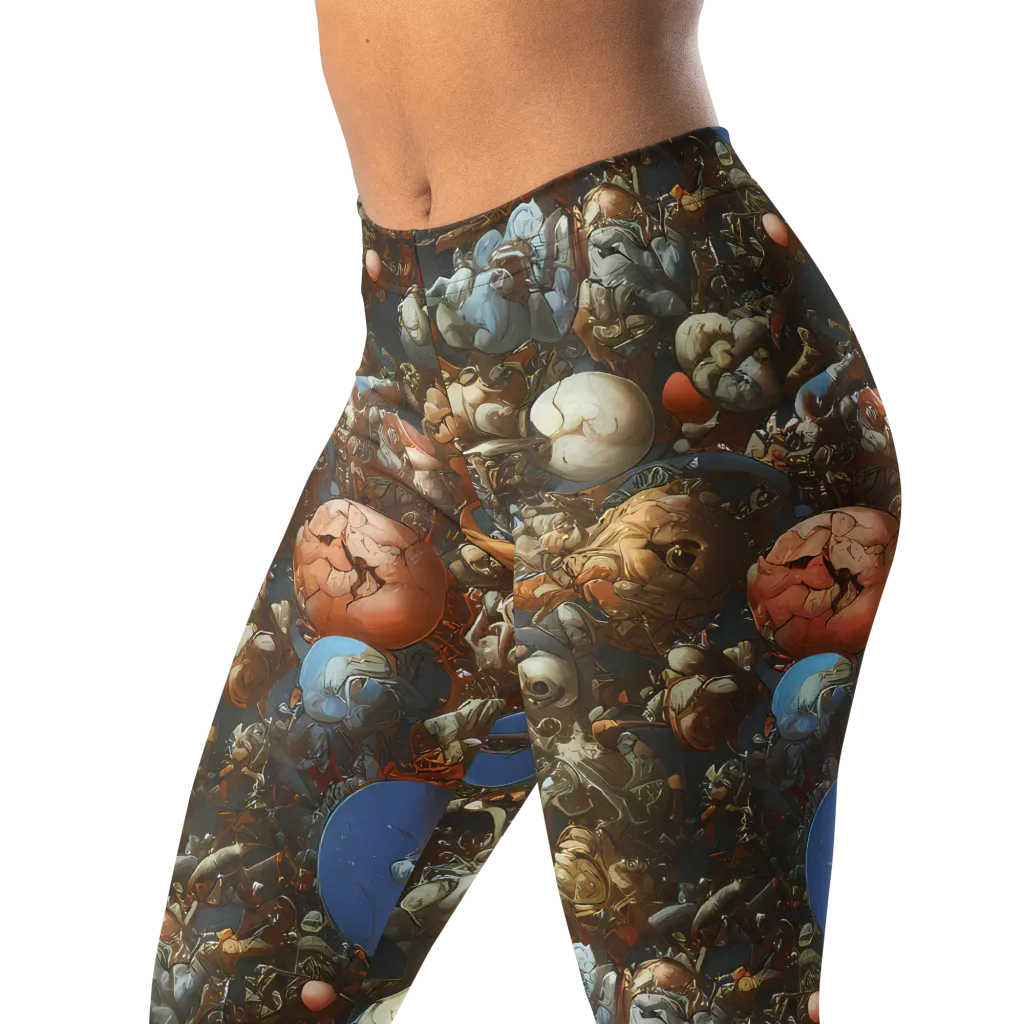 Sculptural Chaos on Leggings — Left Front
