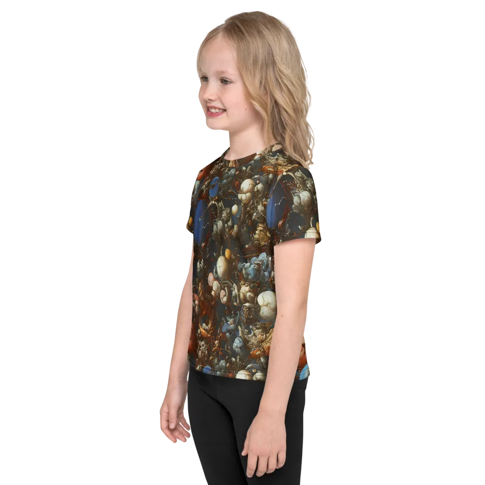 Sculptural Chaos on Kids Crew Neck T-Shirt — Left