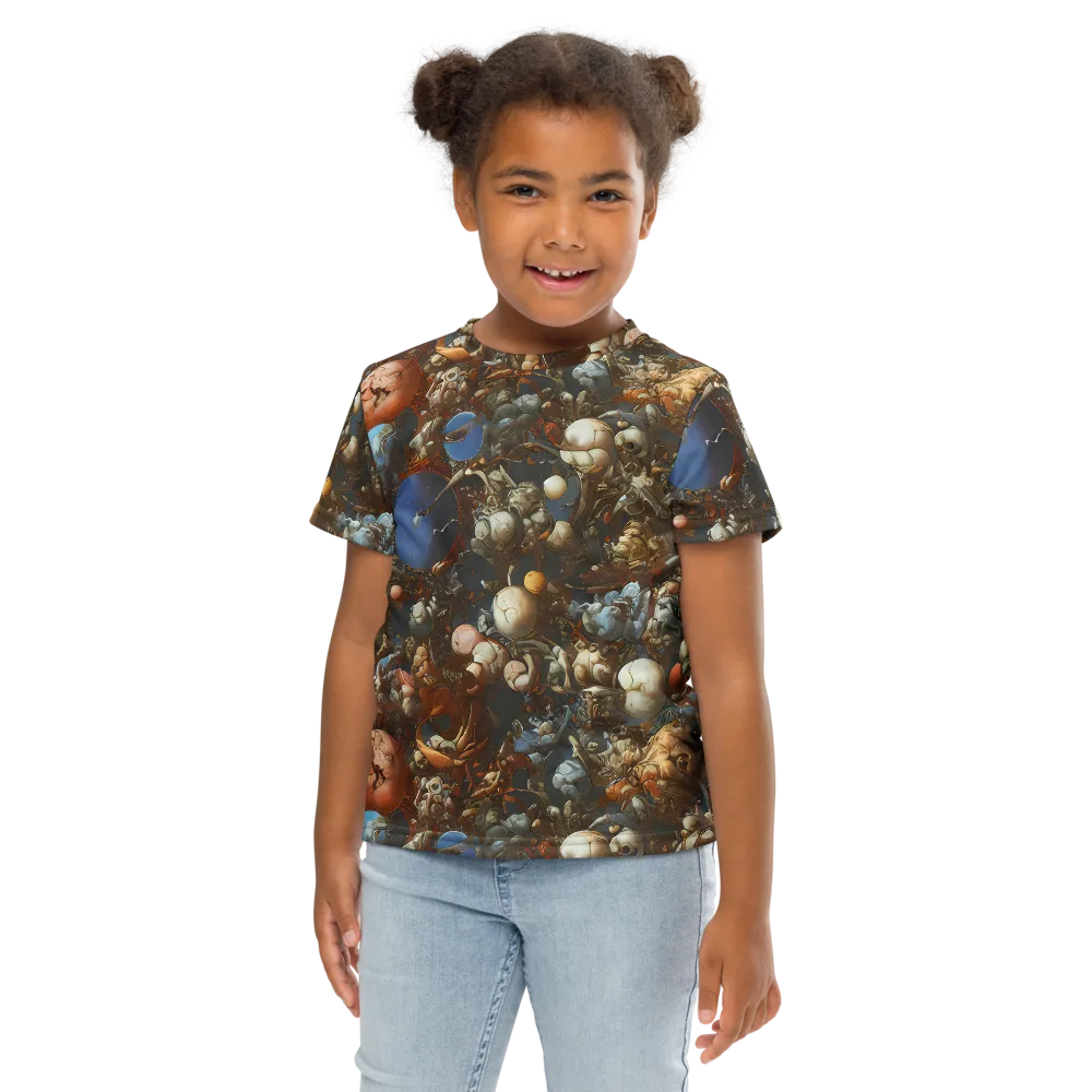 Sculptural Chaos on Kids Crew Neck T-Shirt — Front