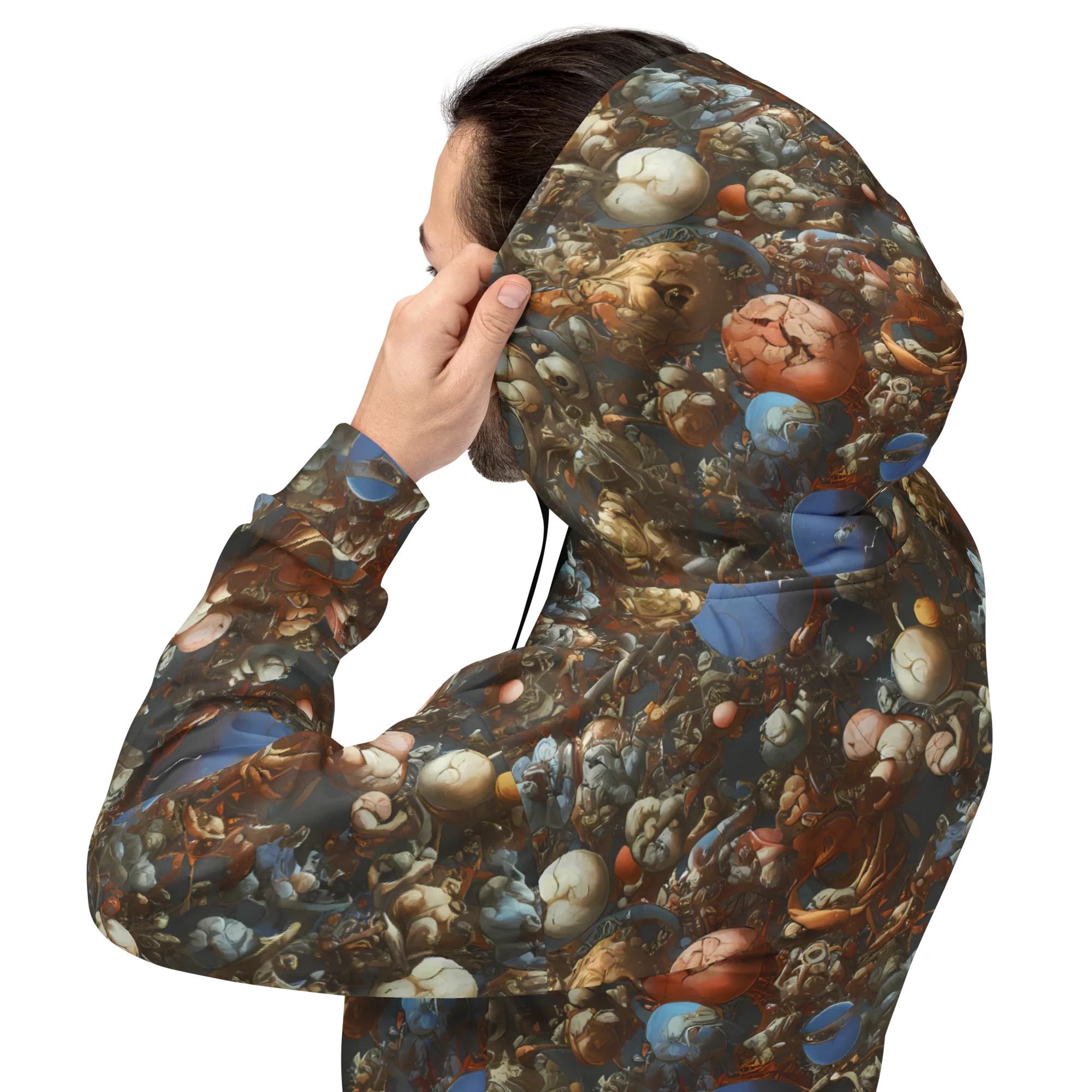 Sculptural Chaos on Hoodie — Back