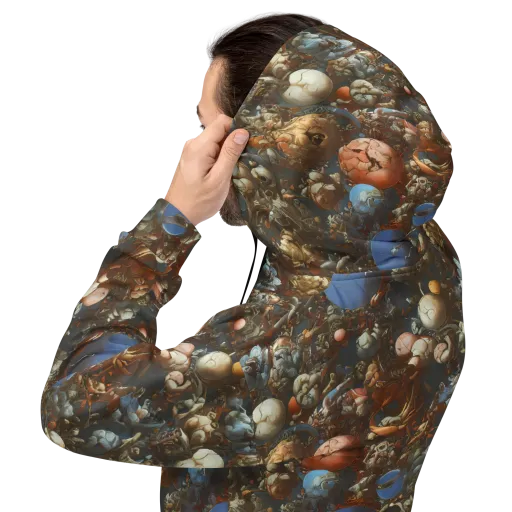 Sculptural Chaos on a Hoodie