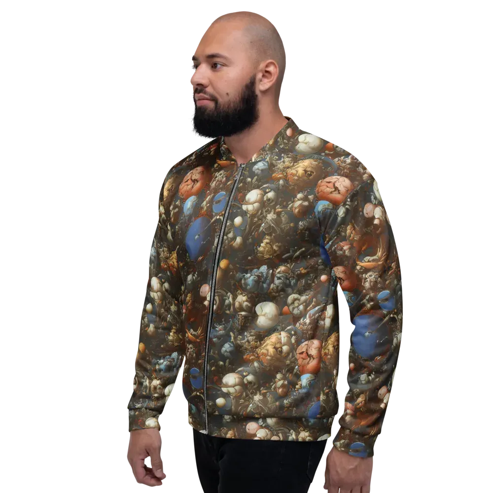 Sculptural Chaos on Bomber Jacket — Left