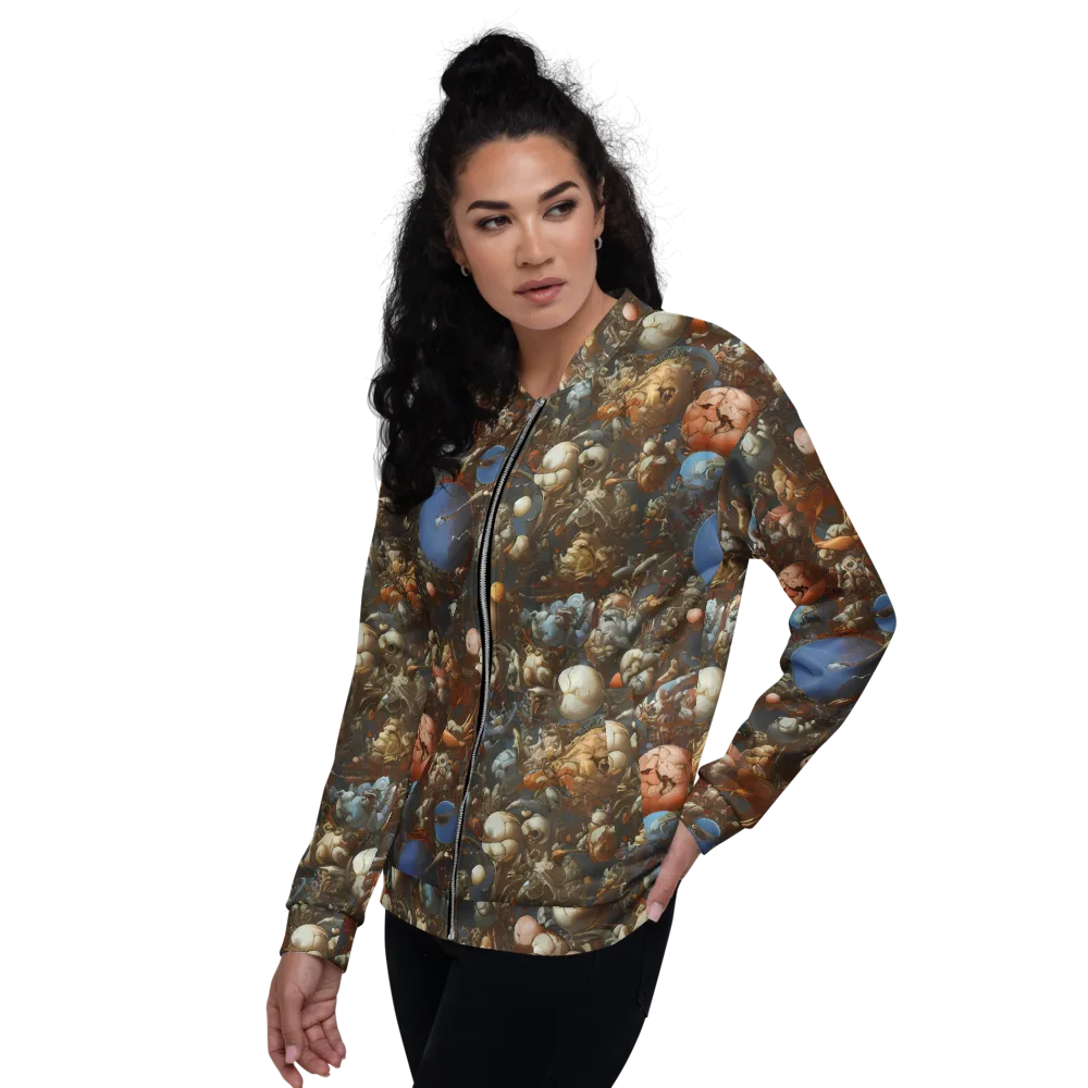 Sculptural Chaos on Bomber Jacket — Left