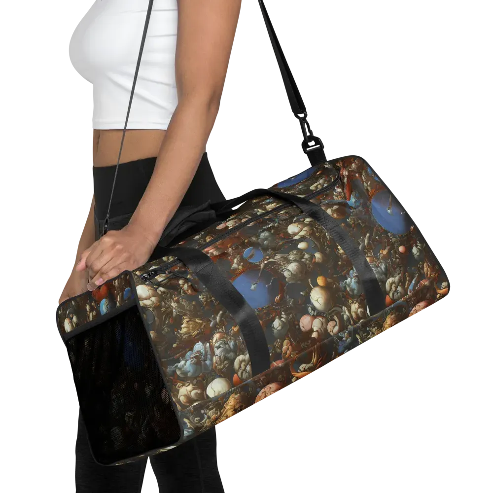 Sculptural Chaos on Duffle Bag — Front