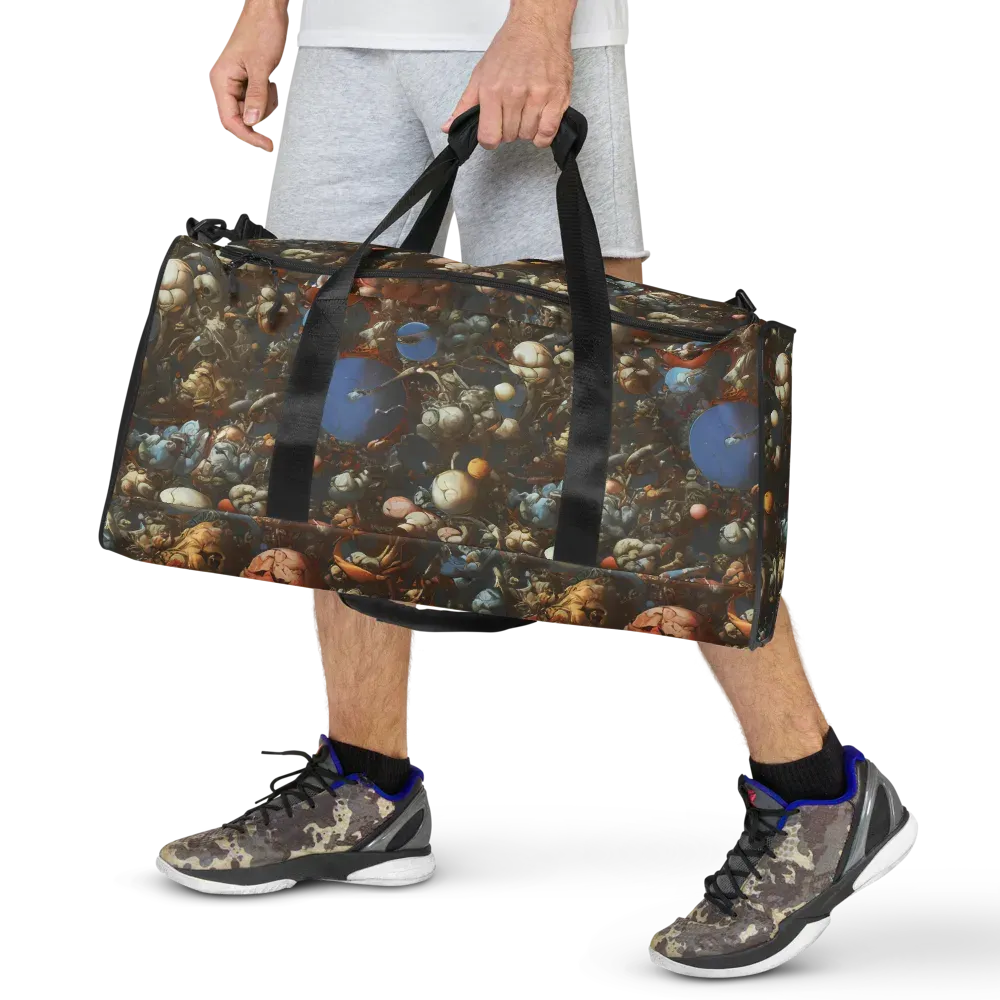 Sculptural Chaos on Duffle Bag — Front