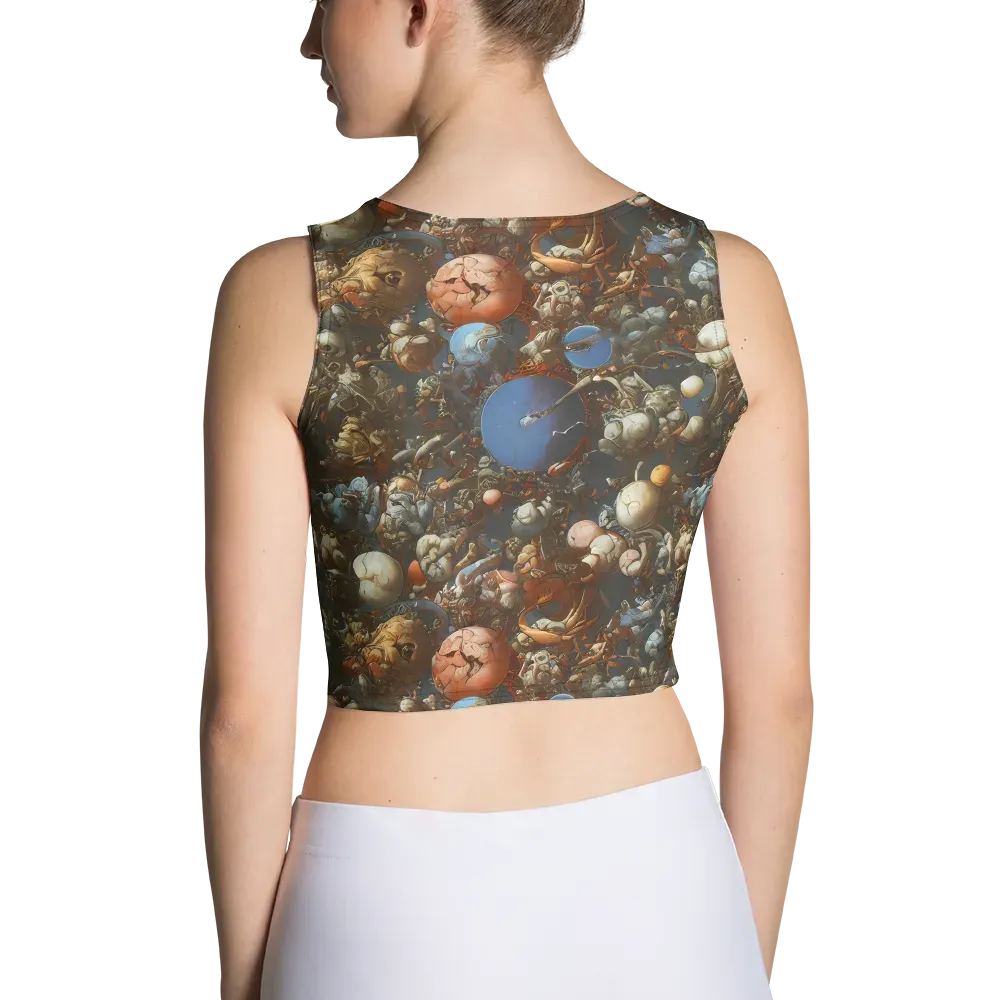 Sculptural Chaos on Crop Top — Back