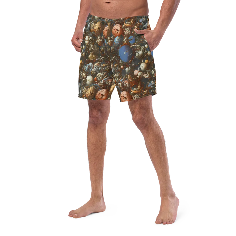 Sculptural Chaos on Swim Trunks — Left Front