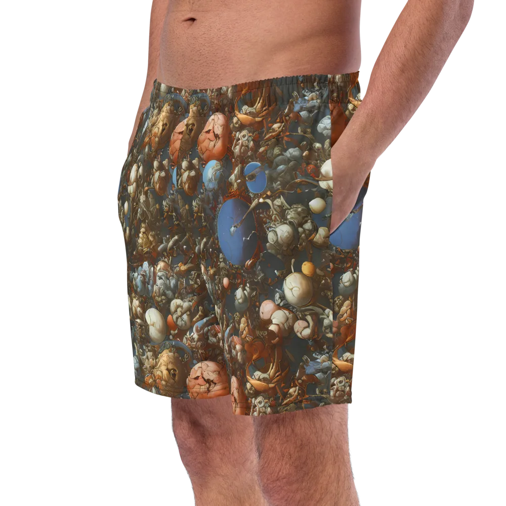 Sculptural Chaos on Swim Trunks — Left Front