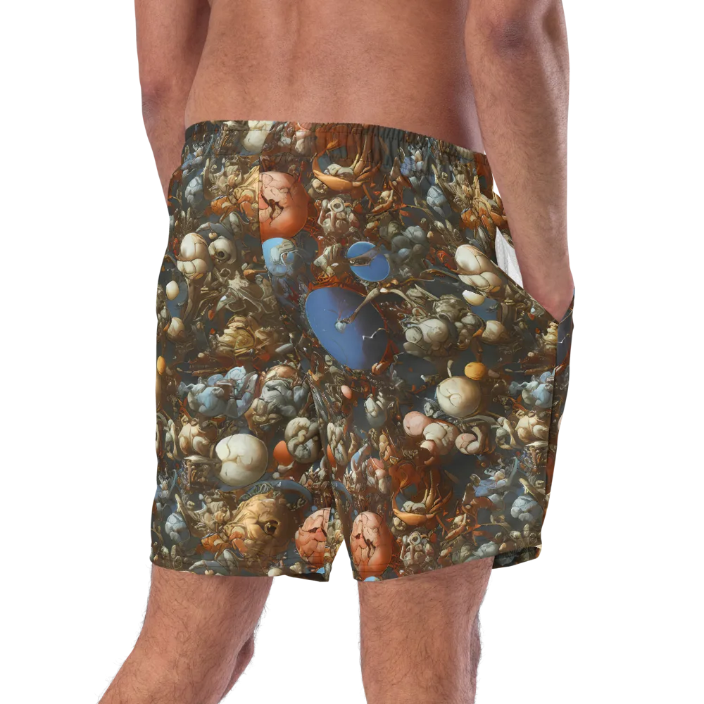 Sculptural Chaos on Swim Trunks — Right Back