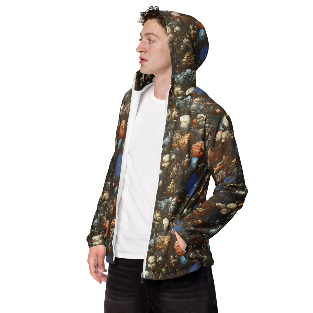Sculptural Chaos on Men's Windbreaker — Left Front