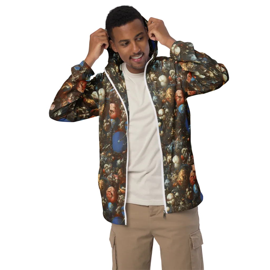 Sculptural Chaos on Men's Windbreaker — Front