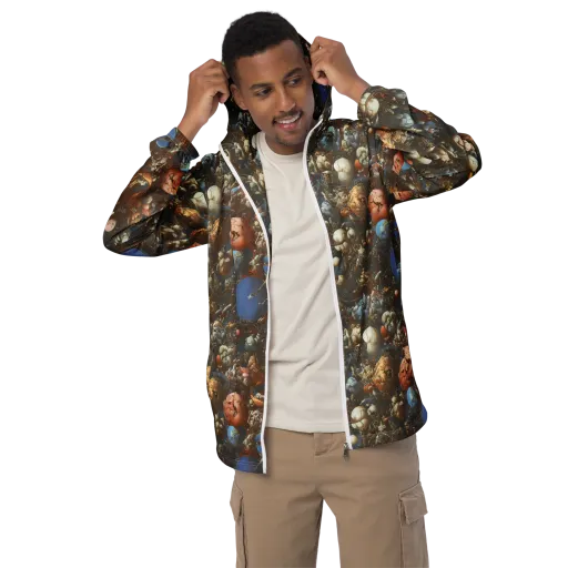 Sculptural Chaos on a Men's Windbreaker