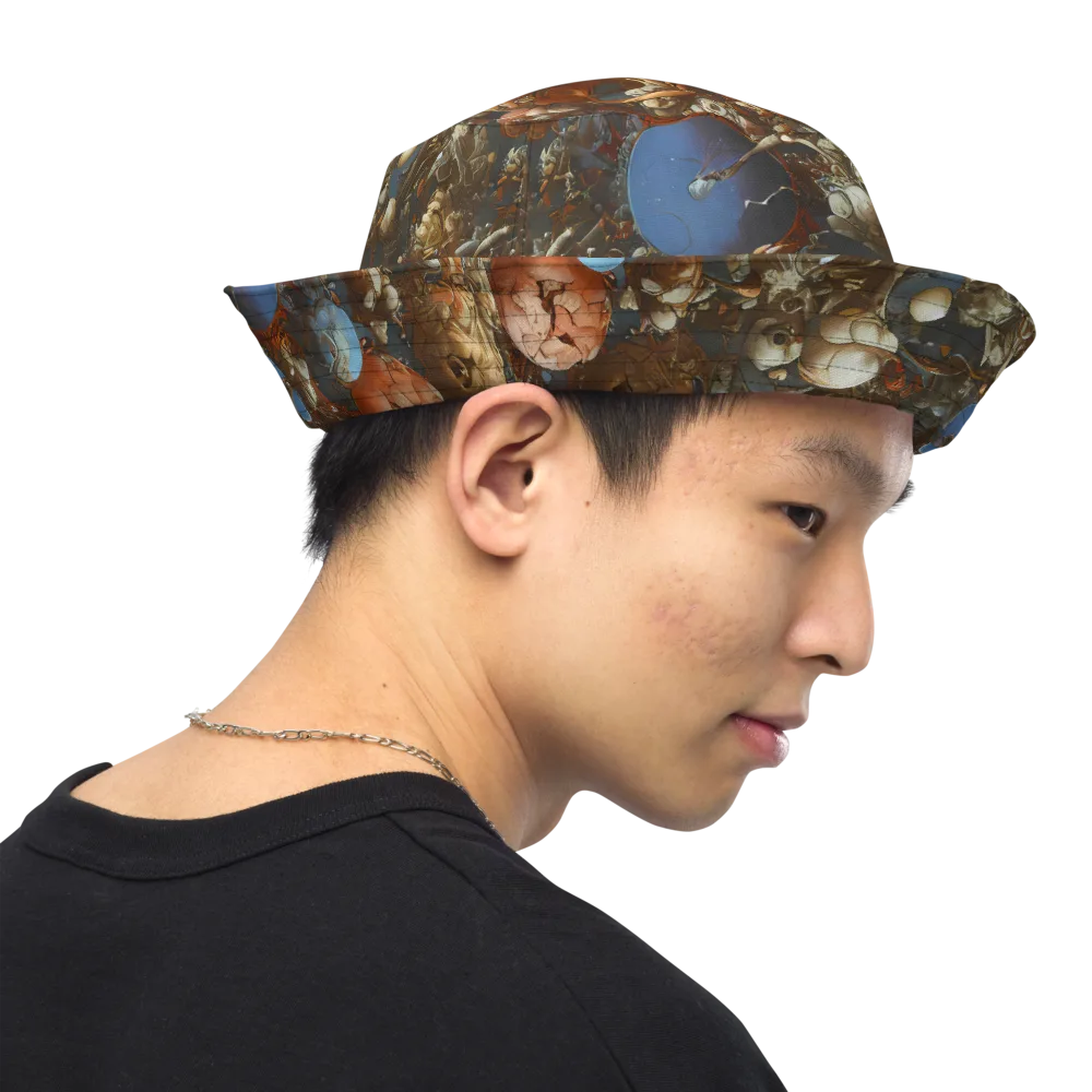 Sculptural Chaos on Reversible Bucket Hat — Right Outside