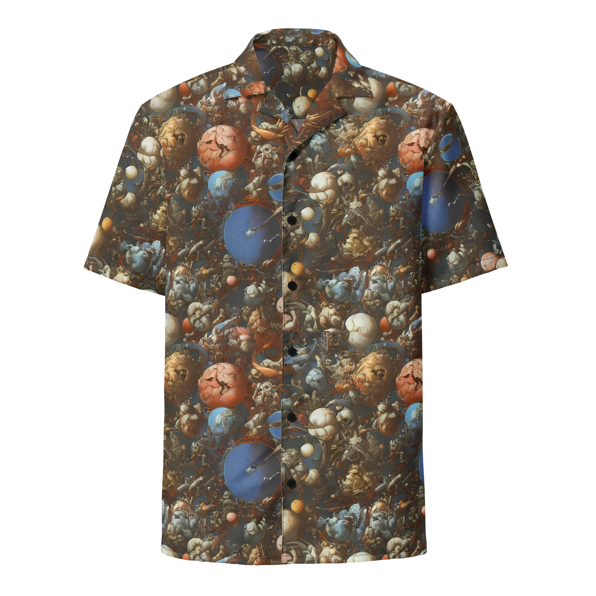 Sculptural Chaos on Button Shirt — Front