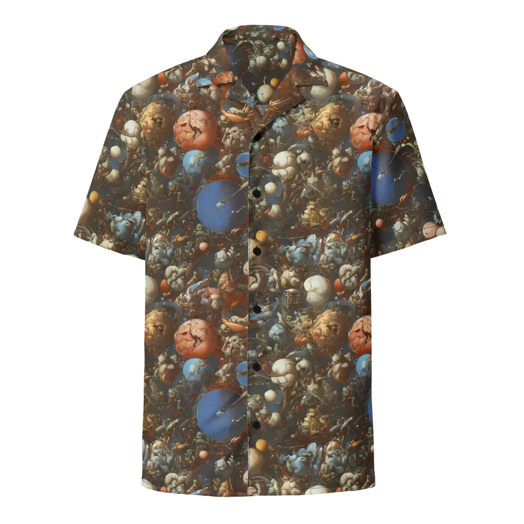 Sculptural Chaos on Button Shirt — Front