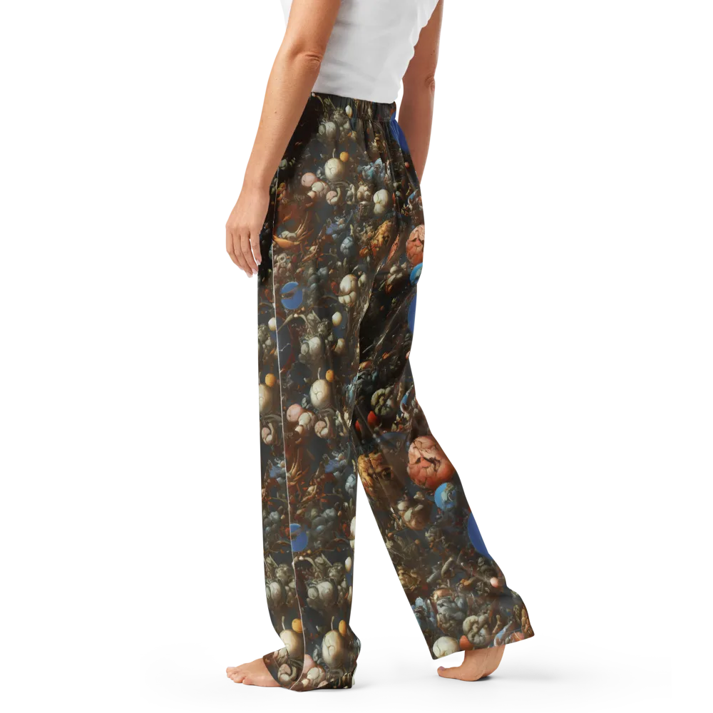 Sculptural Chaos on Women's Pajama Pants — Left