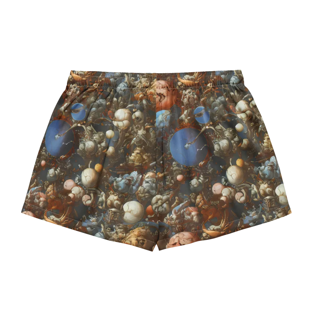 Sculptural Chaos on Women's Pajama Shorts — Back