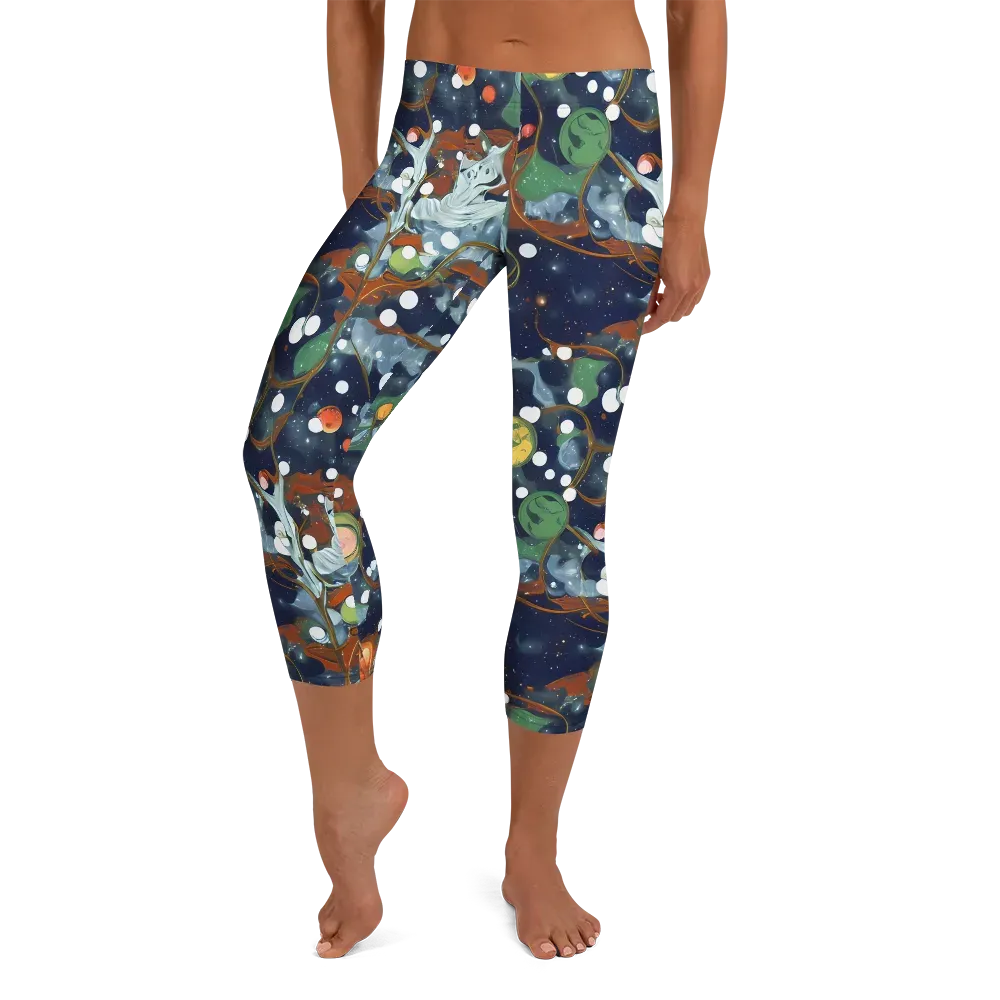 Indigo Wilds on Capri Leggings — Front
