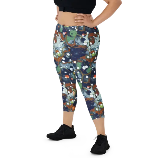 Indigo Wilds on a Capri Leggings