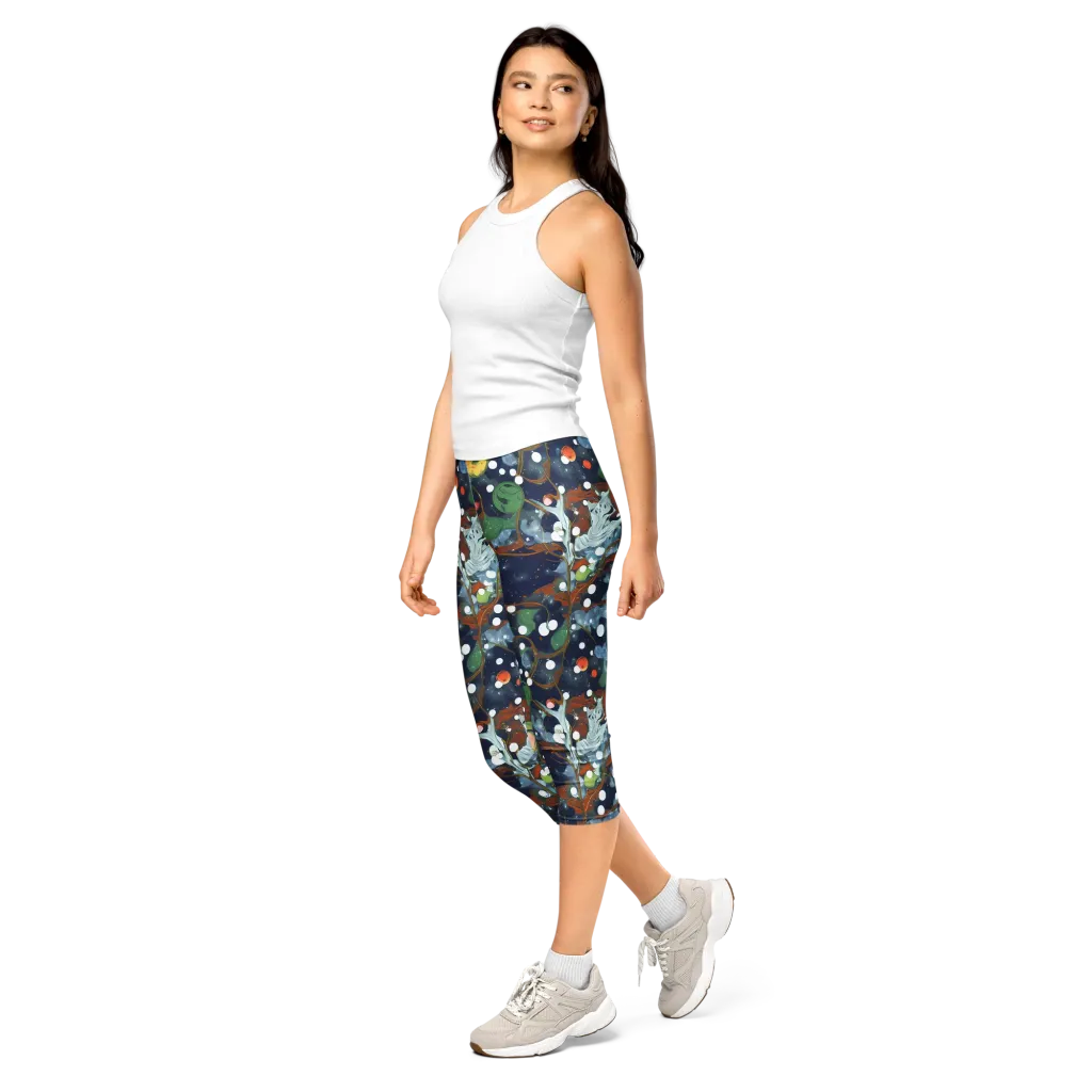 Indigo Wilds on Capri Leggings — Left Front