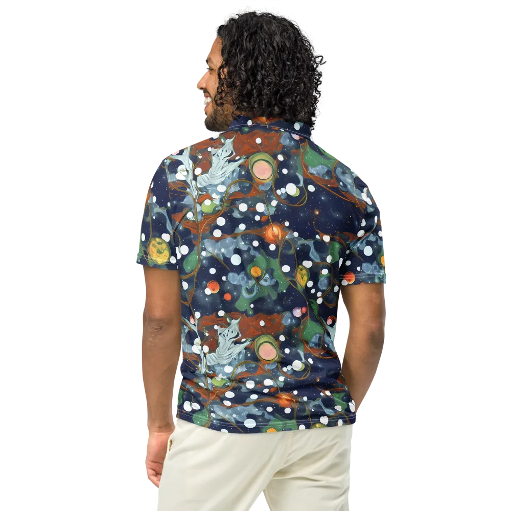 Indigo Wilds on Men's Slim Fit Polo Shirt — Back