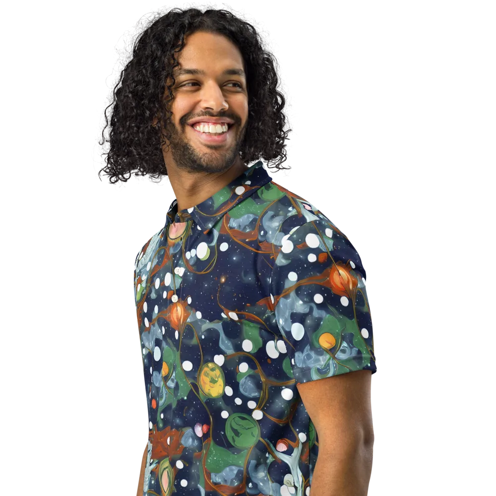 Indigo Wilds on Men's Slim Fit Polo Shirt — Left Front