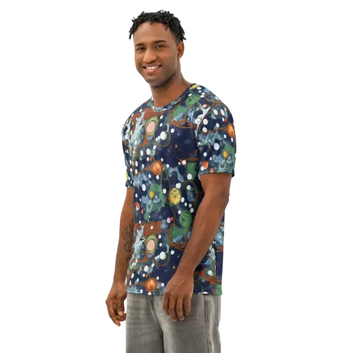 Indigo Wilds on a Men's Cotton Crew Neck T-Shirt