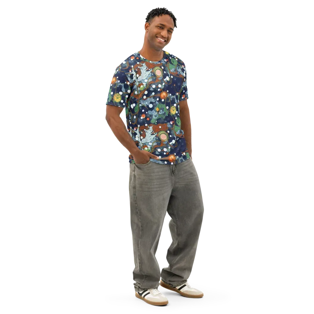 Indigo Wilds on Men's Cotton Crew Neck T-Shirt — Right Front