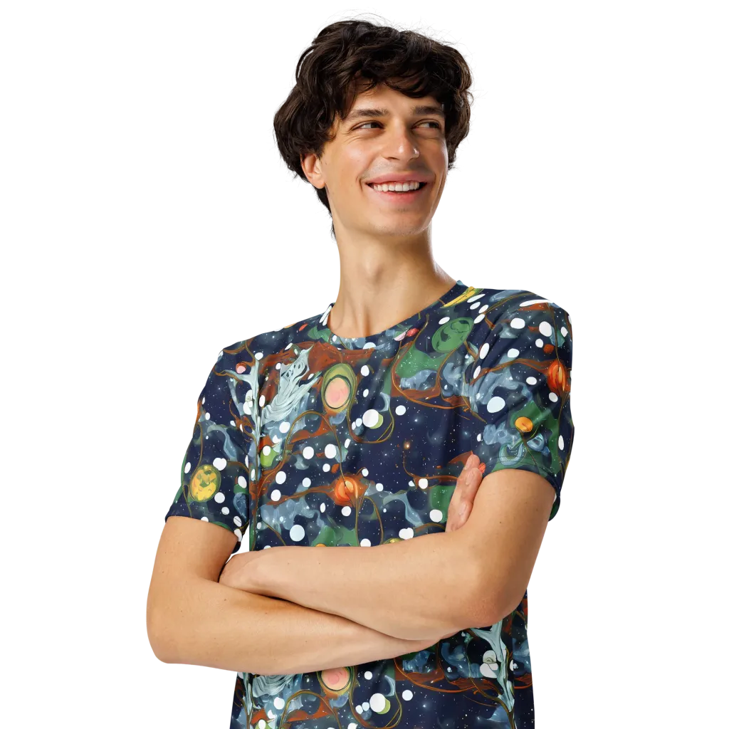Indigo Wilds on Men's Crew Neck T-Shirt — Left Front